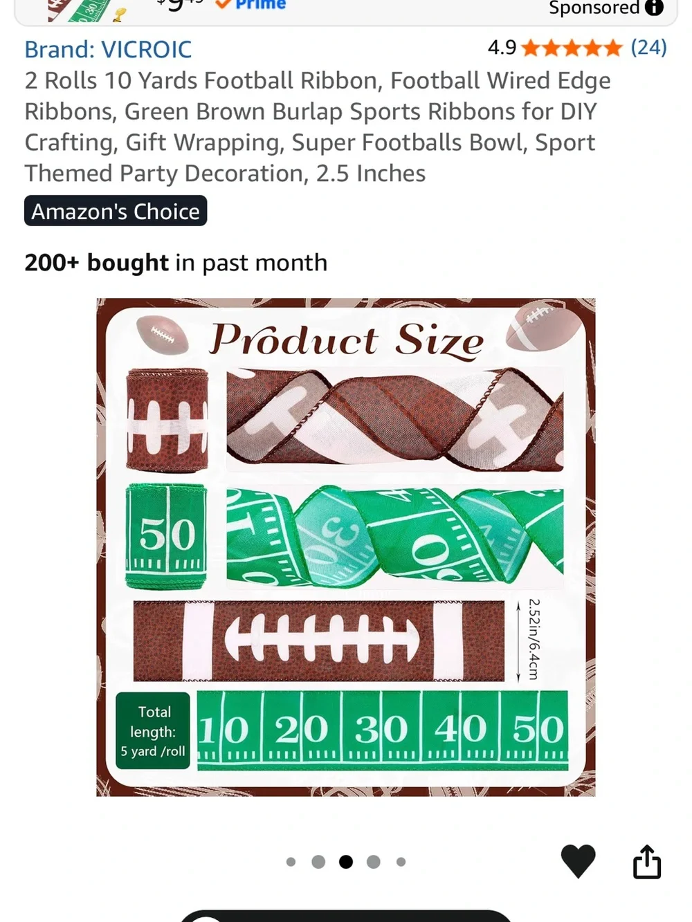 Green Football-Themed Party Ribbon & Garden Flag Set - Home Party Supplies